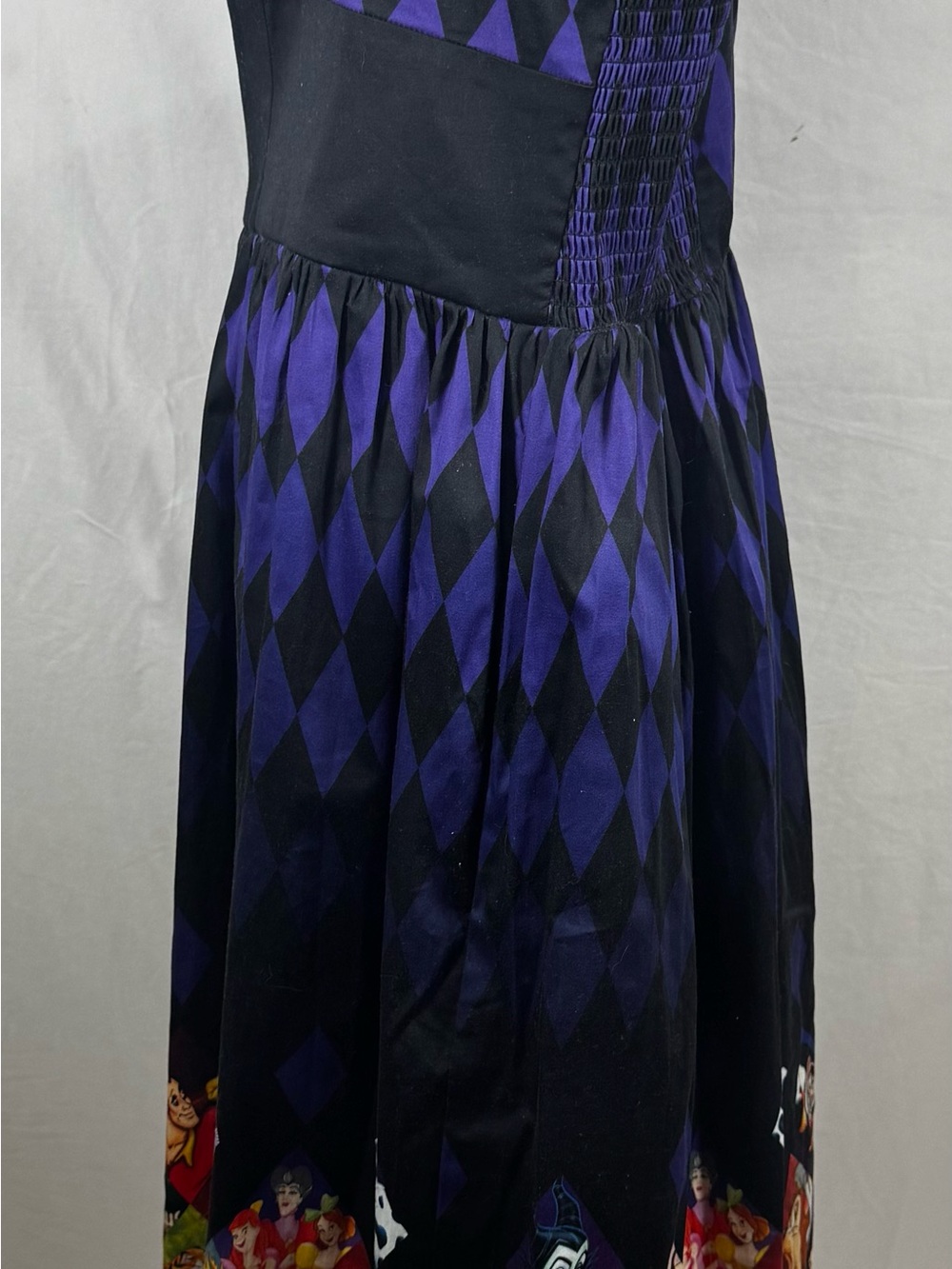 NWTDisney Parks sleeveless fit flair midi dress featuring Disney Villains 2X - Picture 3 of 11